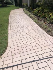 Walkway after pressure cleaning in West Palm Beach